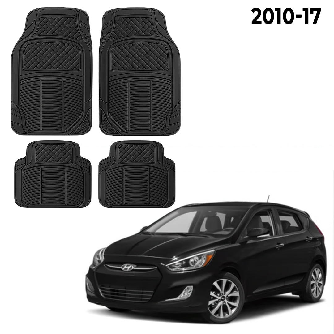 Premium PU Car Mats for Hyundai Accent – Heavy-Duty, All-Weather, Model-Specific Fit