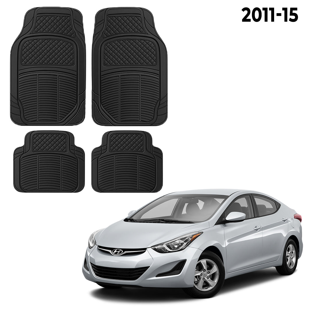Premium PU Car Mats for Hyundai Elantra – Heavy-Duty, All-Weather, Model-Specific Fit