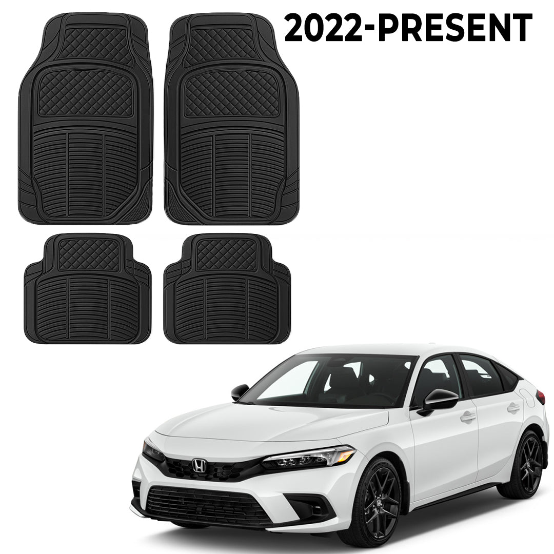 Premium PU Car Mats for Honda Civic – Heavy-Duty, All-Weather, Model-Specific Fit