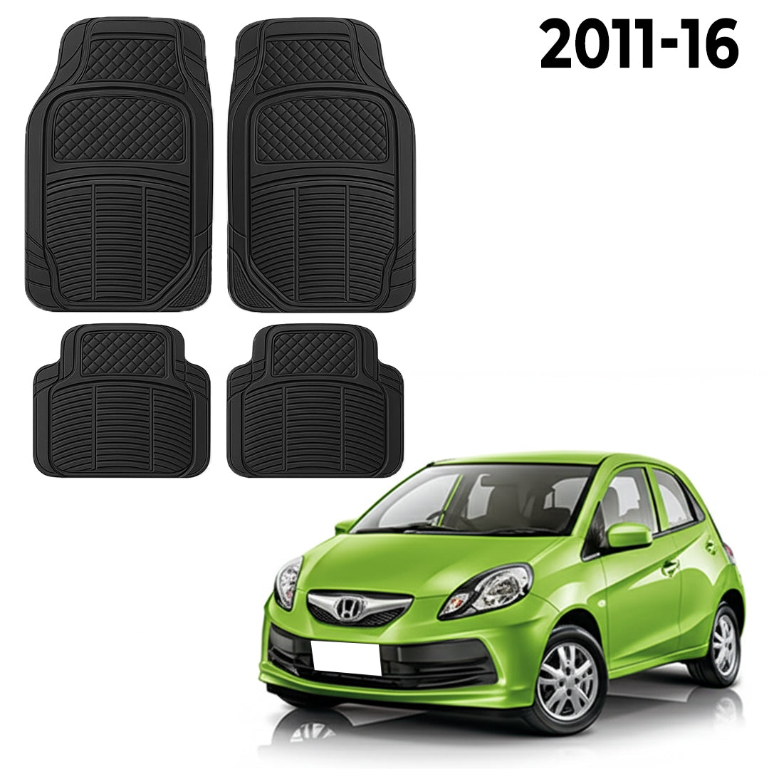 Premium PU Car Mats for Honda Brio – Heavy-Duty, All-Weather, Model-Specific Fit