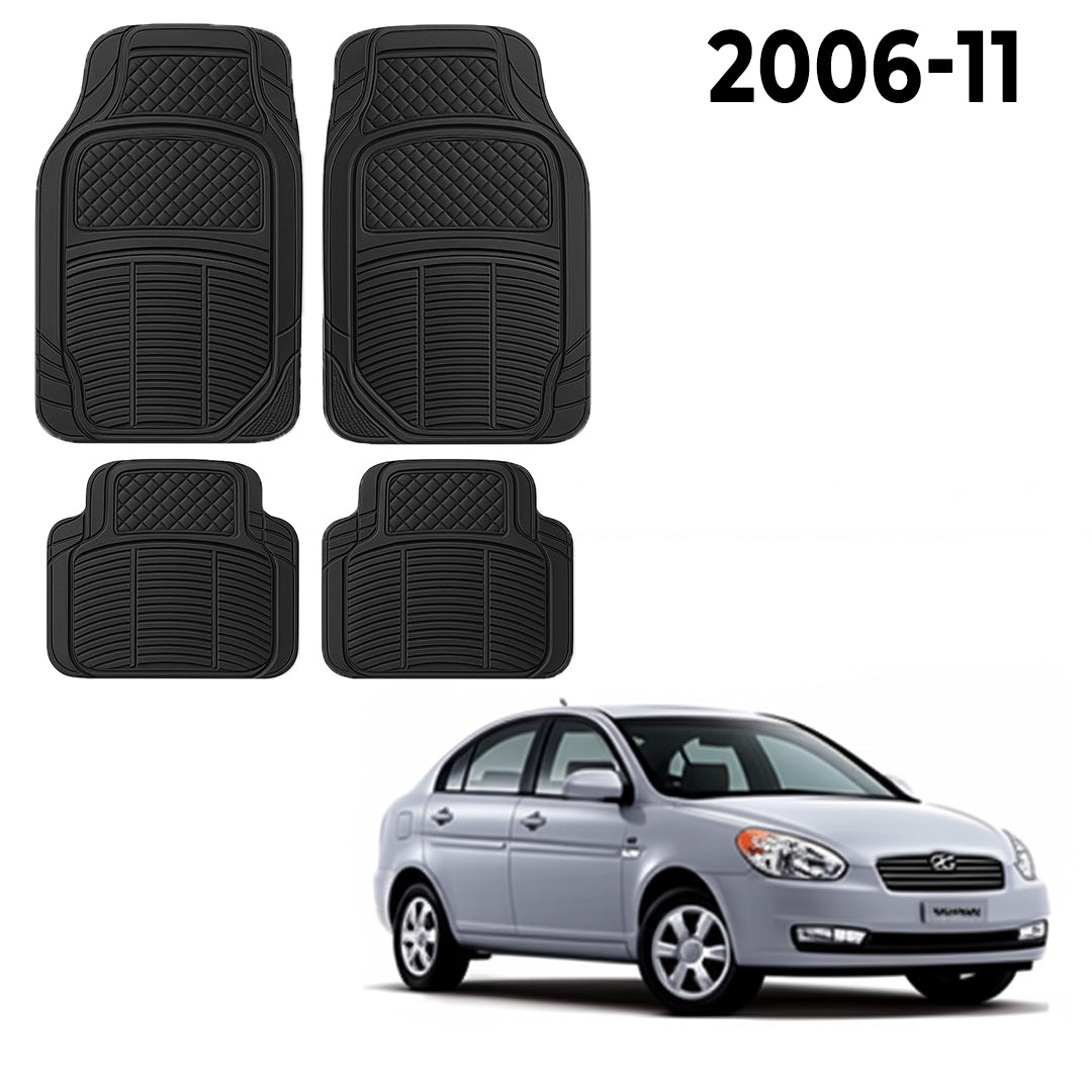Premium PU Car Mats for Hyundai Verna – Heavy-Duty, All-Weather, Model-Specific Fit