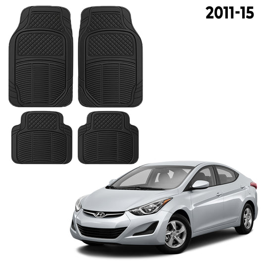 Premium PU Car Mats for Hyundai Elantra – Heavy-Duty, All-Weather, Model-Specific Fit