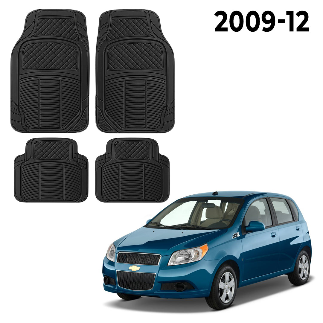 Premium PU Car Mats for Chevrolet Aveo U-VA – Heavy-Duty, All-Weather, Model-Specific Fit