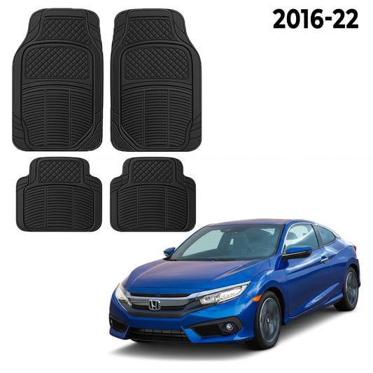 Premium PU Car Mats for Honda Civic – Heavy-Duty, All-Weather, Model-Specific Fit