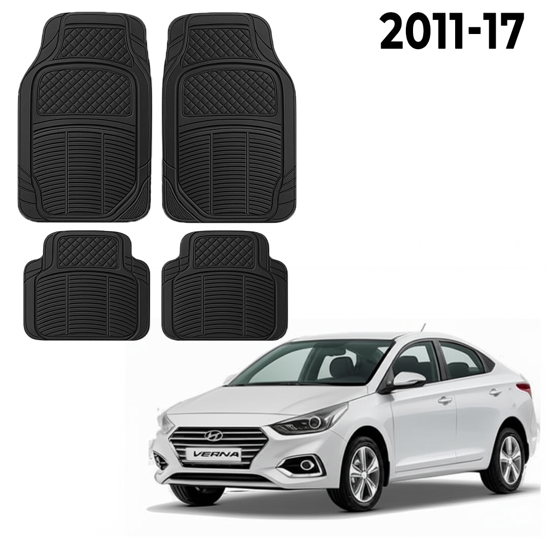 Premium PU Car Mats for Hyundai Verna – Heavy-Duty, All-Weather, Model-Specific Fit
