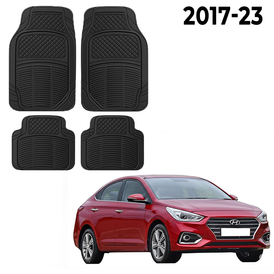 Premium PU Car Mats for Hyundai Verna – Heavy-Duty, All-Weather, Model-Specific Fit