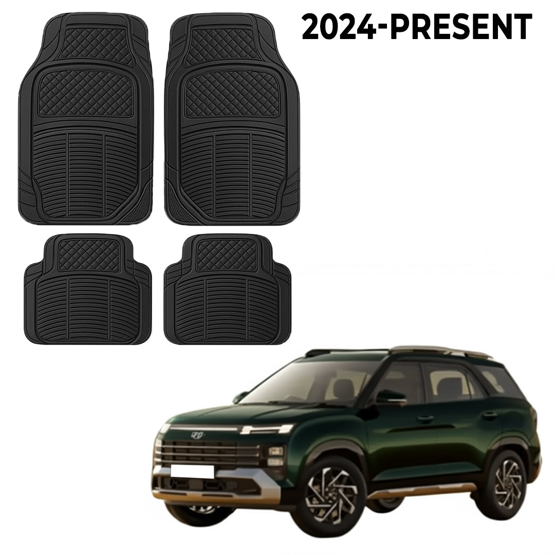 Premium PU Car Mats for Hyundai Alcazar – Heavy-Duty, All-Weather, Model-Specific Fit