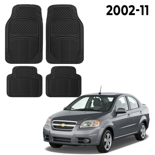 Premium PU Car Mats for Chevrolet Aveo – Heavy-Duty, All-Weather, Model-Specific Fit